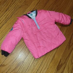 Buckle Me Baby Coat Hot Pink 6/9 Months Girl Car Seat Fleece Zip Warm Comfy